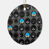 Flight Instruments Keramik Ornament (Links)