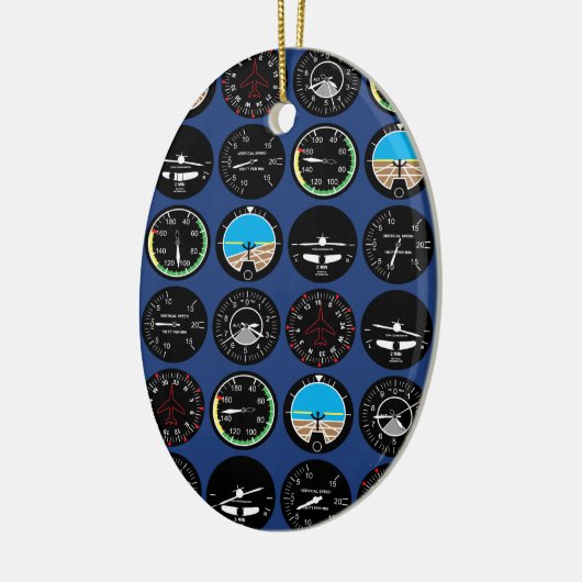 Flight Instruments Keramik Ornament (Links)