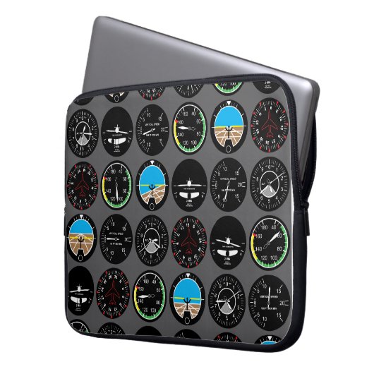 Flight Instruments Laptopschutzhülle (Vorderseite Links)