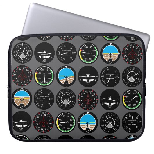 Flight Instruments Laptopschutzhülle (Vorderseite)
