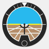 Flight Instruments Runder Aufkleber (Vorderseite)