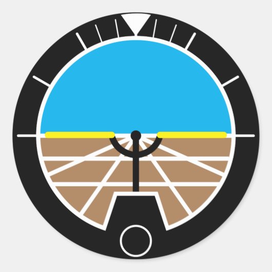 Flight Instruments Runder Aufkleber (Vorderseite)