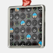 Flight Instruments Silbernes Ornament (Links)