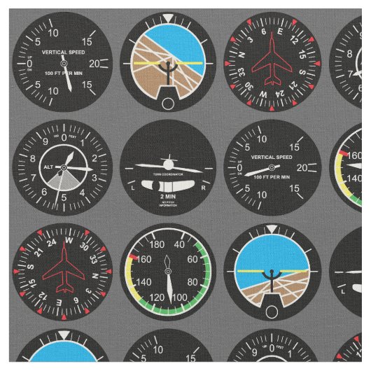 Flight Instruments Stoff (Nahaufnahme)