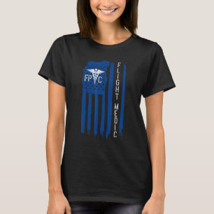 Flight Medic American Flag Paramedic Emerge T-Shirt