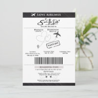 Flight mit Liebe: Boarding Pass Save the Date