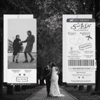 Flight mit Liebe: Boarding Pass Save the Date