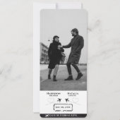 Flight mit Liebe: Boarding Pass Save the Date Einladung (Rückseite)