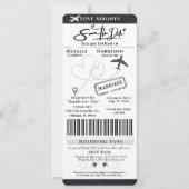 Flight mit Liebe: Boarding Pass Save the Date Einladung (Vorderseite)