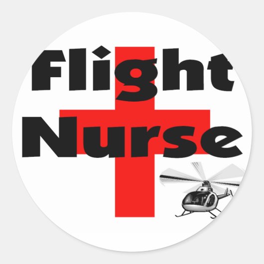 "Flight Nurse" Einzigartige Geschenkideen Runder Aufkleber (Vorderseite)