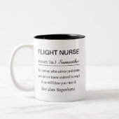 Flight Nurse Personalized  Zweifarbige Tasse (Links)
