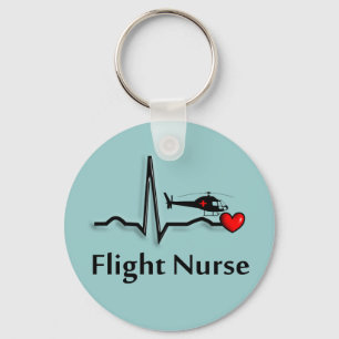 Flight Nurse QRS & Helicopter Design Schlüsselanhänger