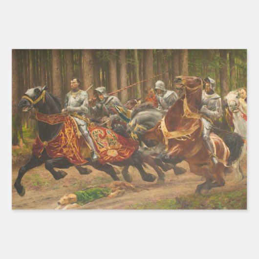 Flight of Charles the Bold on Horseback Geschenkpapier Set (Vorderseite)