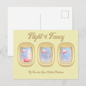 Flight of Fancy-Pigs Flying Past Airplane Window P Postkarte (Vorne/Hinten)