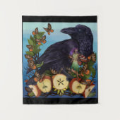 Flight of Fantasy Raven Fee Wandteppich (Vorderseite)