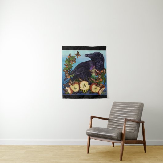 Flight of Fantasy Raven Fee Wandteppich (Beispiel)