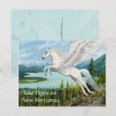 Flight Pegasus Pferdefantasy Postkarte (Vorne/Hinten)