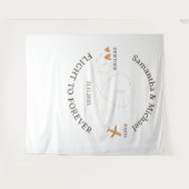 Flight Plane Travelling backdrop Wedding Wandteppich (Vorderseite (Horizontal))