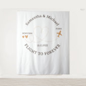 Flight Plane Travelling backdrop Wedding Wandteppich (Vorderseite)