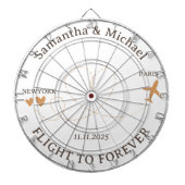 Flight Plane Travelling board Wedding Dartscheibe (vorne)
