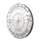 Flight Plane Travelling board Wedding Dartscheibe (Vorderseite rechts)