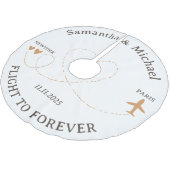 Flight Plane Travelling love Wedding christmas Polyester Weihnachtsbaumdecke (Schrägansicht)