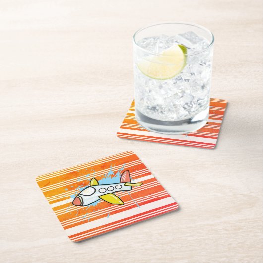 Flight Rechteckiger Pappuntersetzer (Vor Ort)