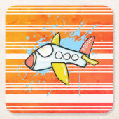 Flight Rechteckiger Pappuntersetzer (Vorderseite)