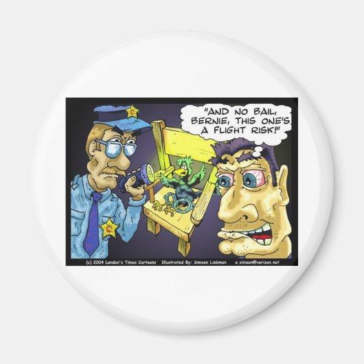 Flight Risk Funny Bird Cartoon Geschenke & T-Shirt Magnet (Vorne)