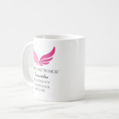 Flight Student Pilot Pink Wing Graduation Aviation Kaffeetasse (Vorderseite Links)