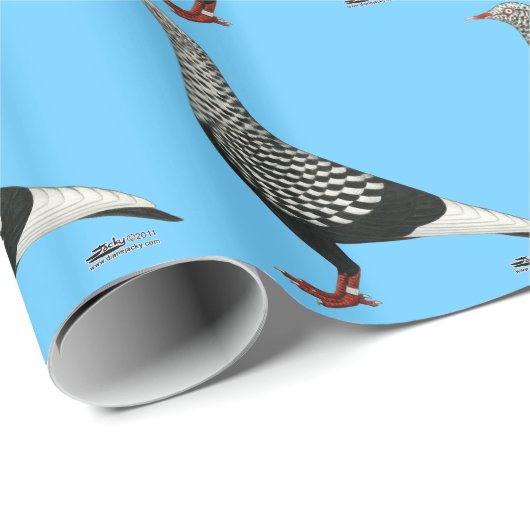 Flight Teager-Taube Geschenkpapier (Rolleneckpunkt)