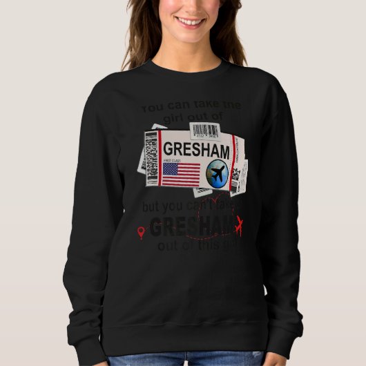 Flight Ticket Gresham Girl aus Gresham Boarding Sweatshirt (Vorderseite)