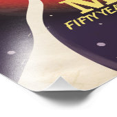 Flight To Mars! Vintages Science-Fiction-Poster Fotodruck (Ecke)