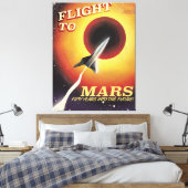 Flight To Mars! Vintages Science-Fiction-Poster Leinwanddruck (Insitu (Schlafzimmer))