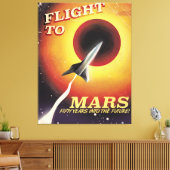 Flight To Mars! Vintages Science-Fiction-Poster Leinwanddruck (Insitu (Wohnzimmer))