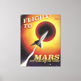 Flight To Mars! Vintages Science-Fiction-Poster Leinwanddruck