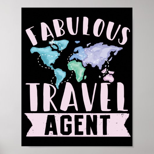 Flight Vacacation Trip Fabolous Travel Agent Poster (Vorne)
