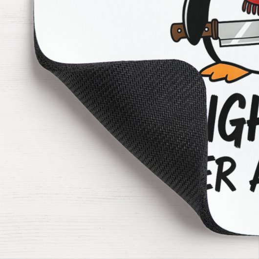 Flight Was Never An Option Sarcastic Witty Penguin Mousepad (Ecke)