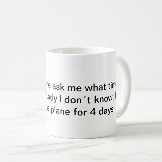 Flight zerteilt attendants mug, Stewardess Kaffeetasse (VorderseiteRechts)