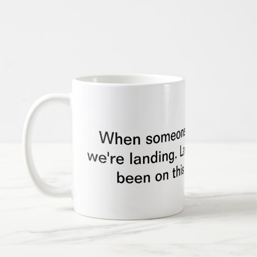 Flight zerteilt attendants mug, Stewardess Kaffeetasse (Links)