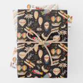 Flightsof Fancy Wrapping Paper Flat Sheet Set 3 Geschenkpapier Set (Beispiel)