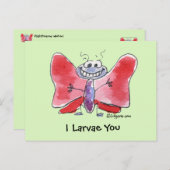 Flightthearischer Wünsche ich Larvae You Postcard Postkarte (Vorne/Hinten)