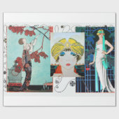 FLIGHTVORD / NIGHT ROSE ART DECO SCHÖNHEIT FASHION GESCHENKPAPIER (Flach)