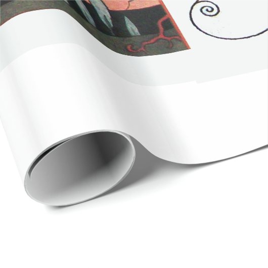 FLIGHTVORD / NIGHT ROSE ART DECO SCHÖNHEIT FASHION GESCHENKPAPIER (Rolleneckpunkt)