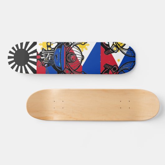 flilipino Flagge Skateboard (Horizontal)