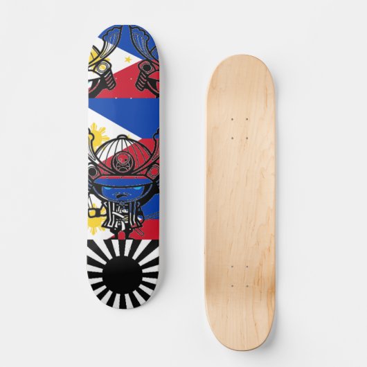 flilipino Flagge Skateboard (Vorderseite)