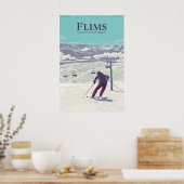 Flims Ski Resort Reiseplakat Poster (Küche)
