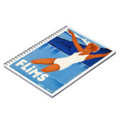 Flims Switzerland Vintage Travel Poster wiederherg Notizblock (Linke Seite)