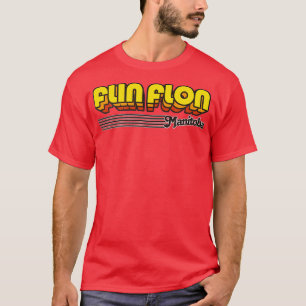 Flin Flon Manitoba Retro Streifen T-Shirt