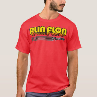 Flin Flon Manitoba Retro Streifen T-Shirt